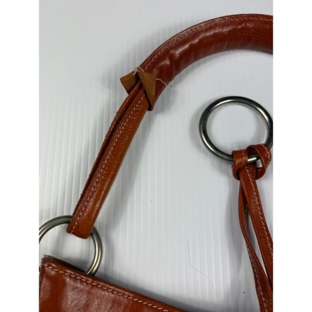 Micro Firenze‎ Leather Hobo Bag Designer Ring Accent Shoulder Bag